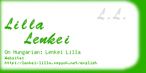 lilla lenkei business card